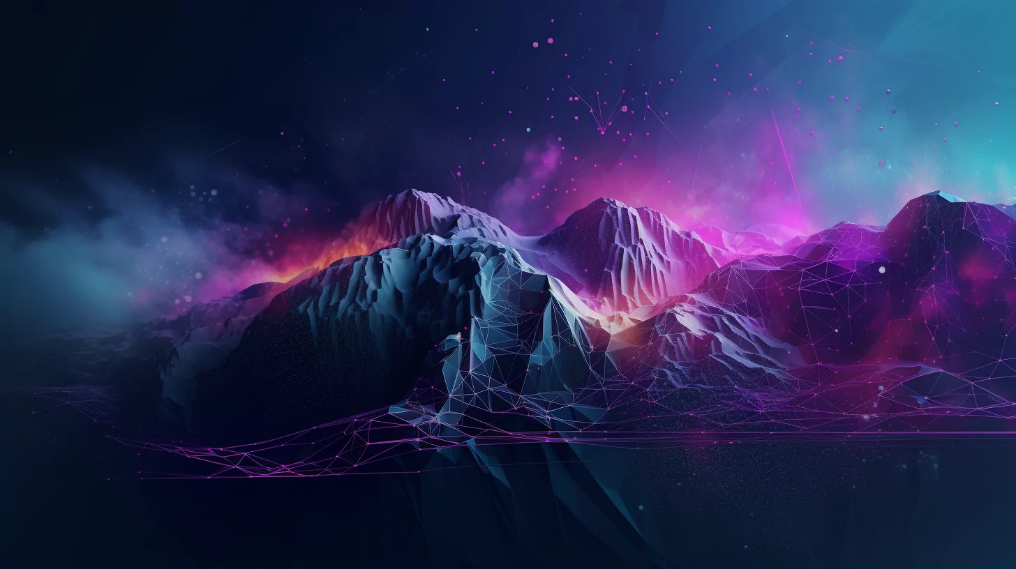 Digital illustrations of web and mobile design interfaces and abstract shapes