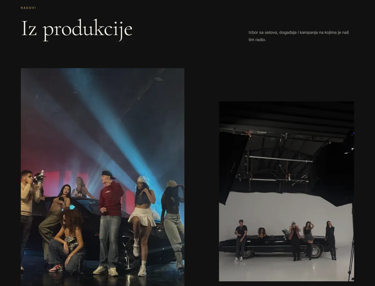 Galerija fotografija iz produkcije